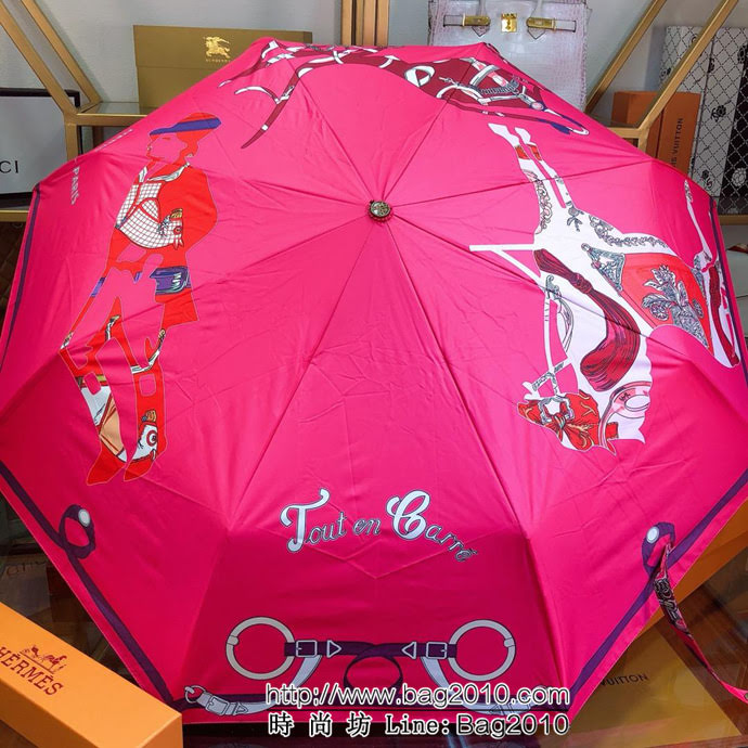 HERMES愛馬仕 年度最新火爆單品 極品H家自動傘 防雨防紫外線隔熱傘  sll1025